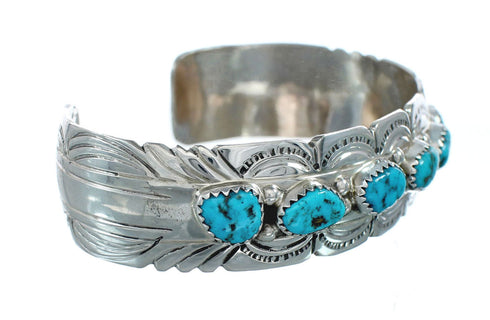 Native American Navajo Turquoise Sterling Silver Cuff Bracelet NN20172